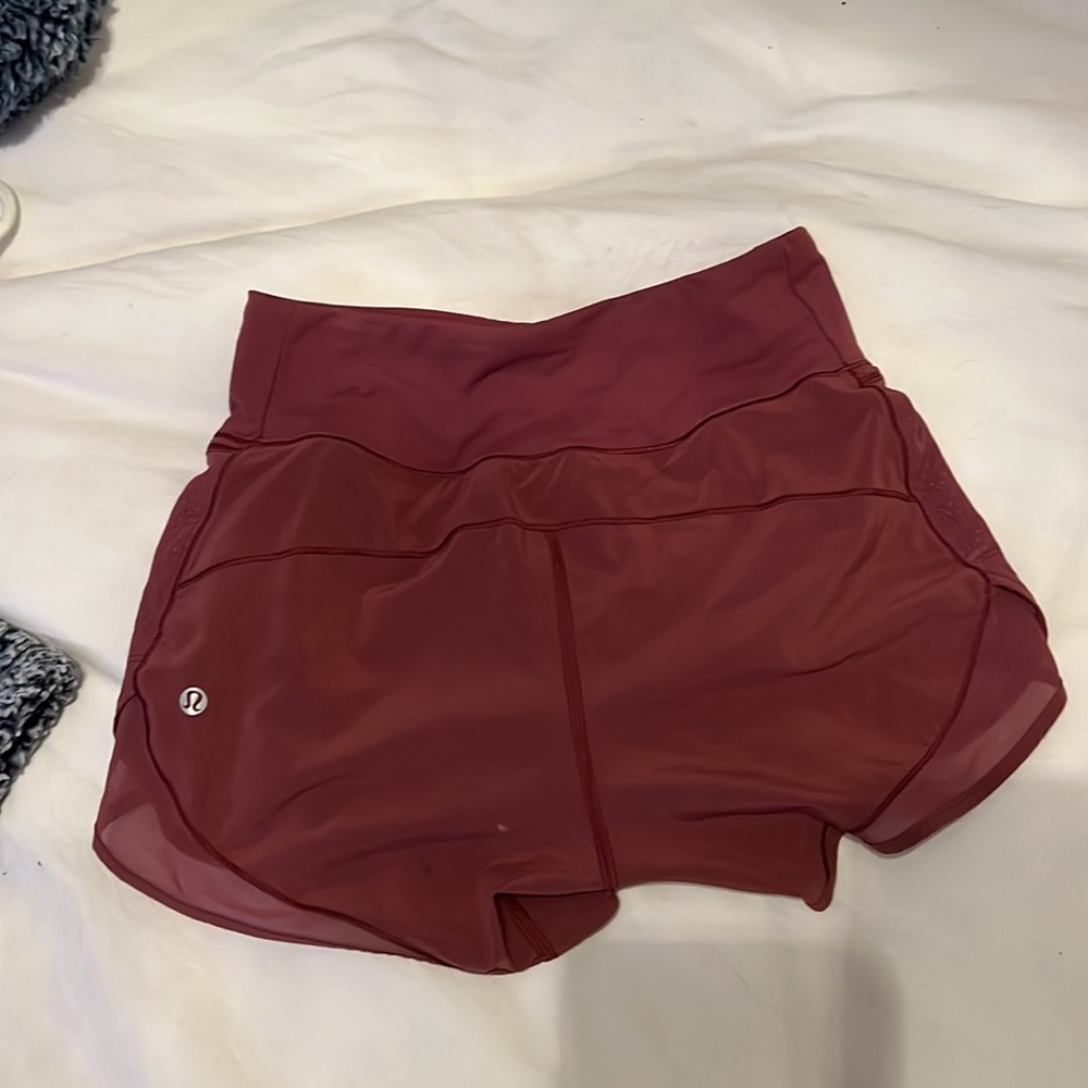 Lululemon pink running shorts - Picture 2 of 3